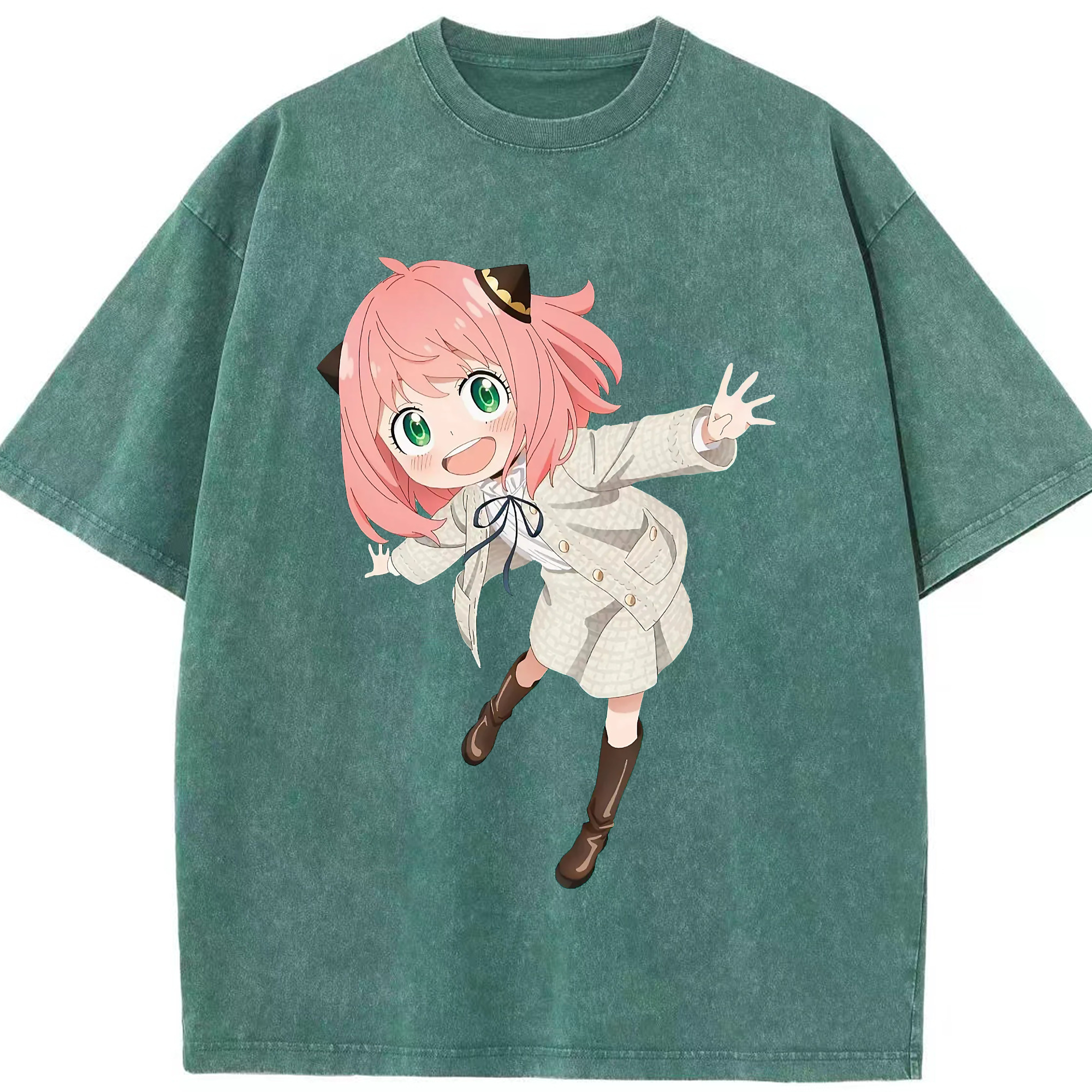 （画像用） SPY×FAMILY间谍家家酒 綿100% ヴィンテージ風 半袖Tシャツ（フロントプリント）